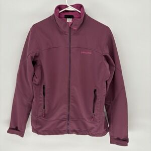 Patagonia Polartec Mauve Wind Block Softshell Adze Jacket Polar Tec Women Large